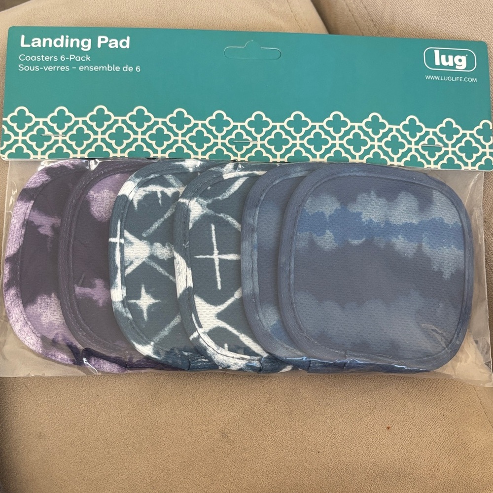 Lug Tie-Dye Coasters Set - Blue and Purple